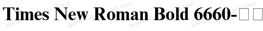 Times New Roman Bold 6660字体转换